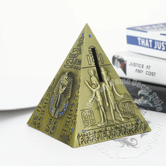 Metal Pyramid Coin Bank