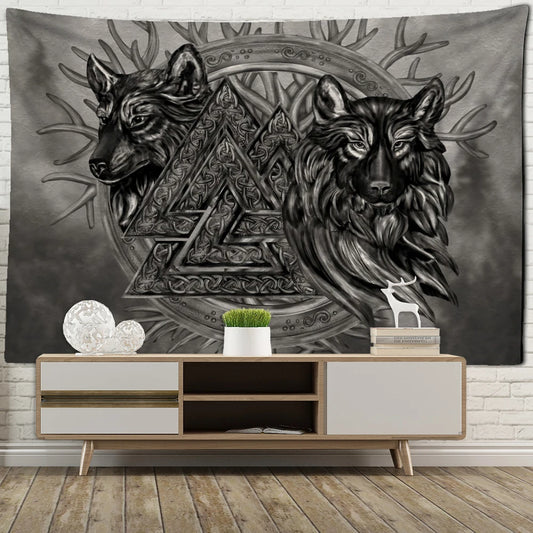 Viking Rune Art Tapestry
