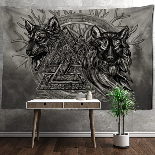 Viking Rune Art Tapestry