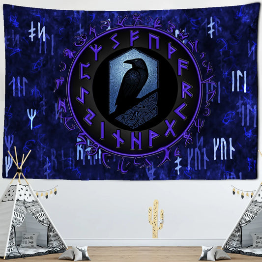 Viking Raven & Runes Tapestry
