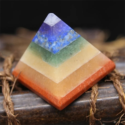 7 Chakra Multi-Stone Reiki Pyramid