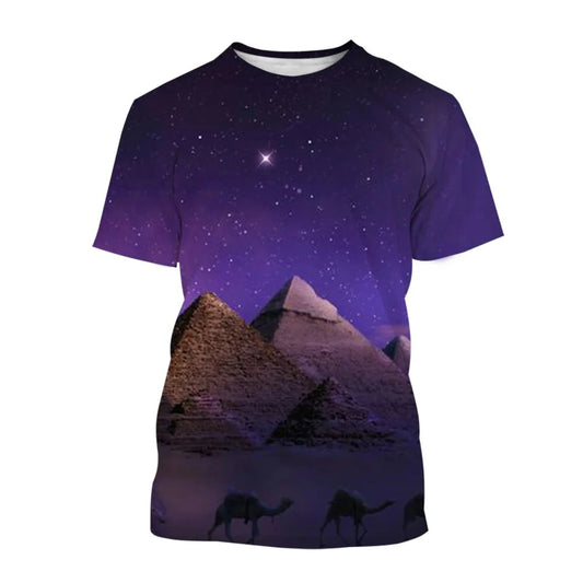 Ancient Egyptian Pyramid 3D Print T-Shirts
