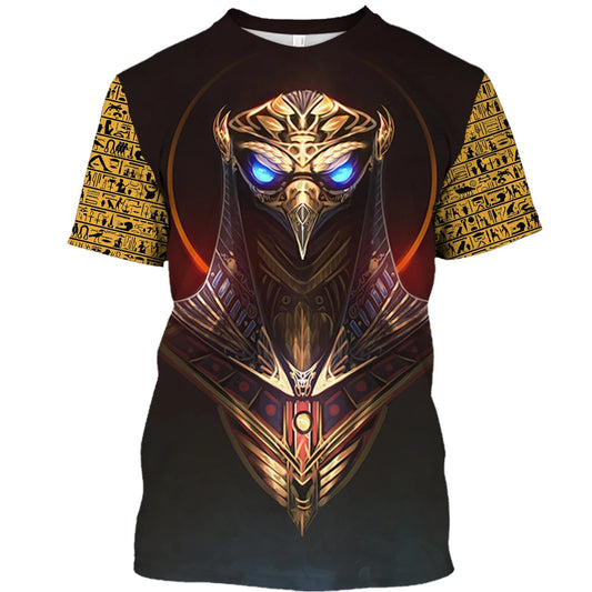 Retro Egyptian Pharaoh Print T-Shirt