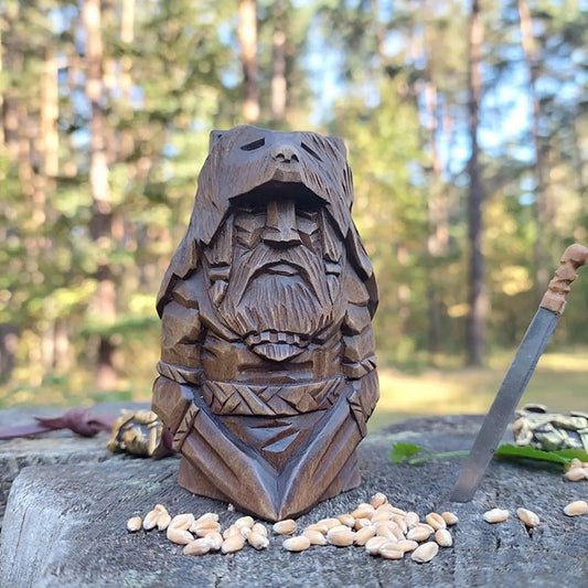 4-Piece Norse Pagan Viking Resin Statue Set