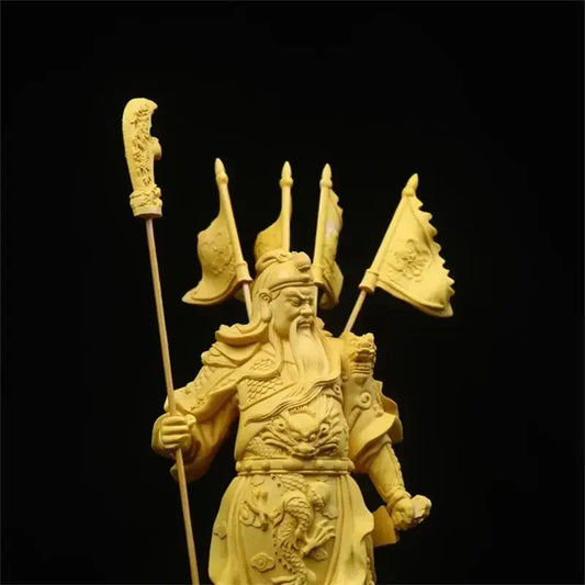 Feng Shui Boxwood Five Banners Guan Yu