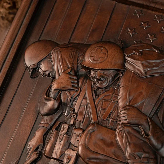 American Vietnam War Veterans Wood Sculpture