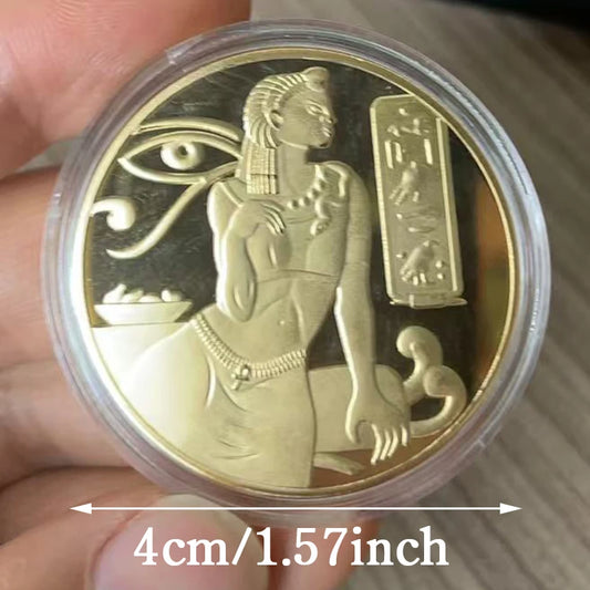 Ancient Egyptian Anubis Silver Coin