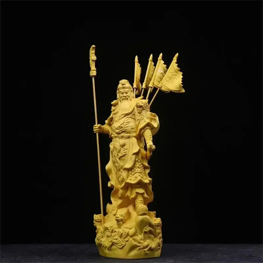 Feng Shui Boxwood Five Banners Guan Yu