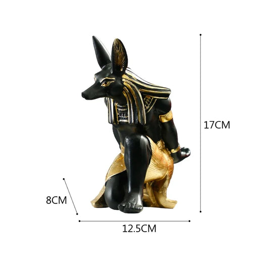 Resin Egypt Anubis & Bastet Wine Rack Holder