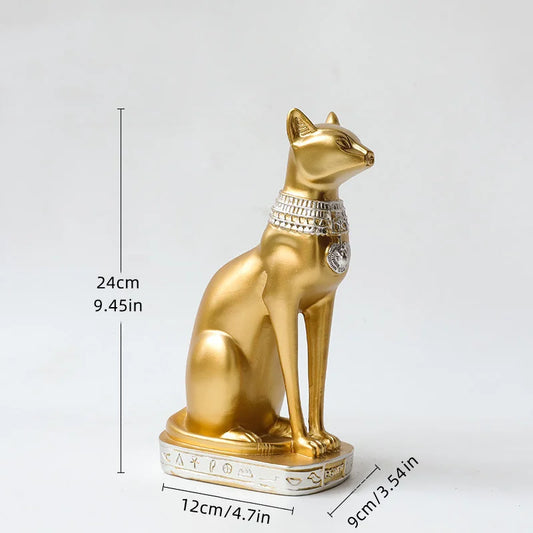 Retro Egyptian Cat Resin Statue Figurines