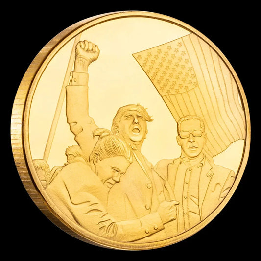 2024 Assassination Attempt Donald Trump Gold Coin