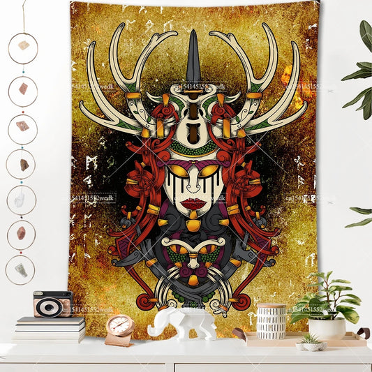 The Runes Norse Viking Tapestry
