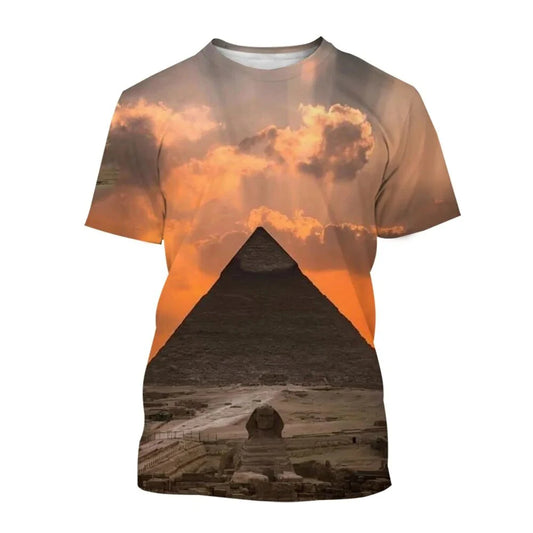 Ancient Egyptian Pyramid 3D Print T-Shirts