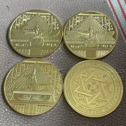 Ancient Egyptian Pharaoh Anubis Coin