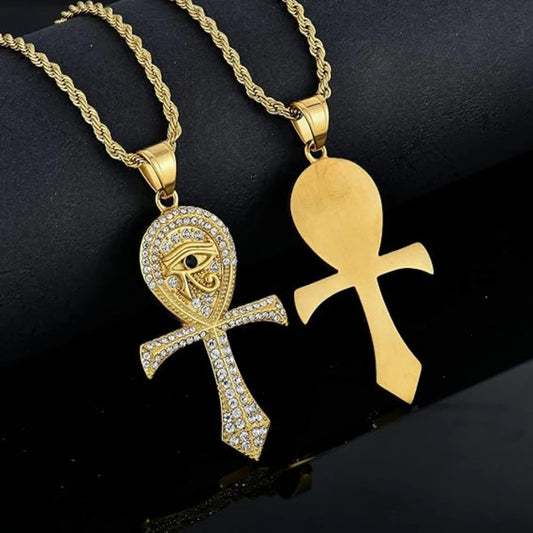 YILUOCD CZ Eye of Horus Pendant Necklace