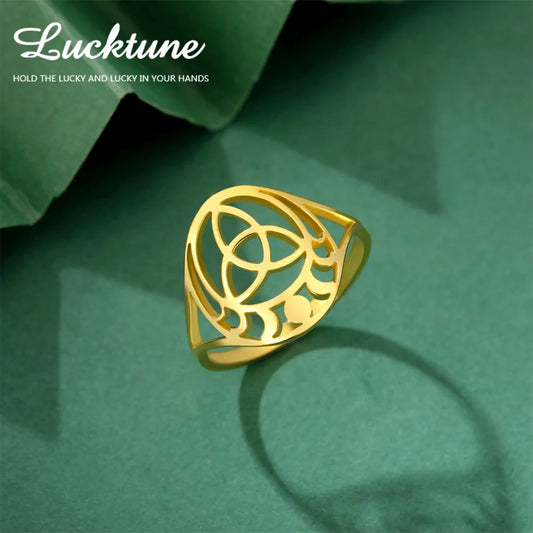 Lucktune Sun Moon Celtic Knot Ring