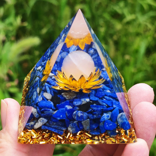 Crystals Stone Orgone Pyramid Energy Generator