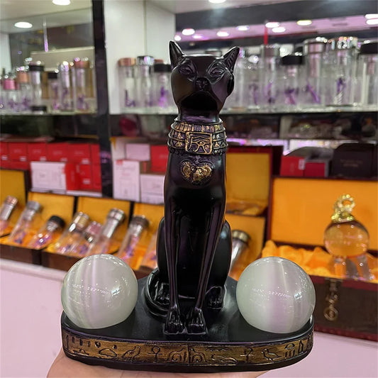 Ancient Egypt Anubis God Cat Statue