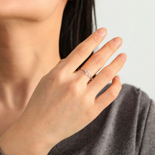 Dreamtimes Minimalist Sun & Moon Open Rings