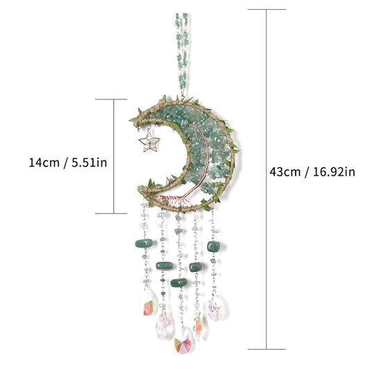Catcher Crystal Gravel Moon Wall Hanging