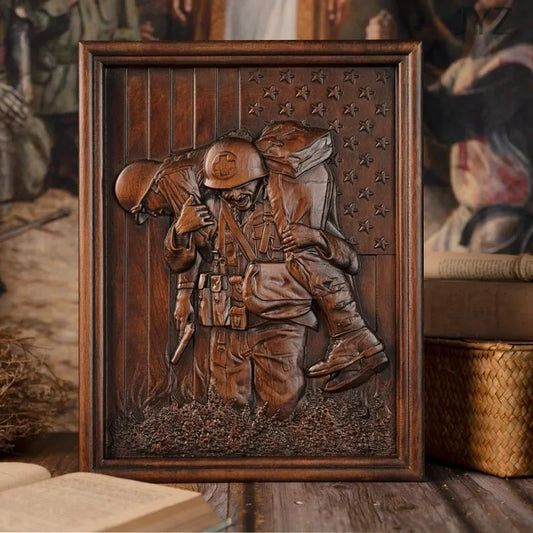 American Vietnam War Veterans Wood Sculpture