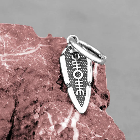316L Stainless Steel Nordic Viking Spear Drop Earrings