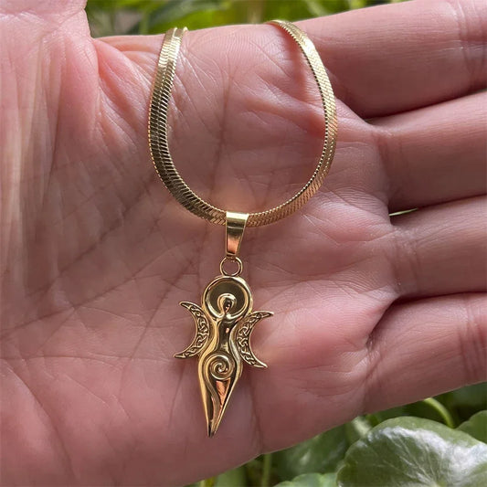 Witch Triple Moon Goddess Hecate Necklace