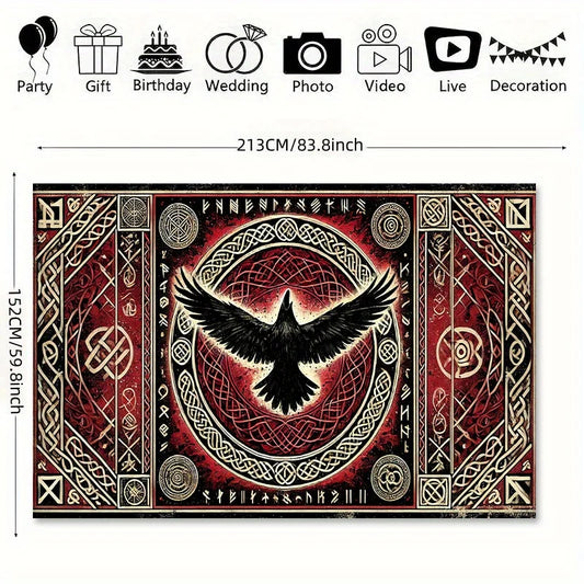 Raven Norse Runes Tapestry