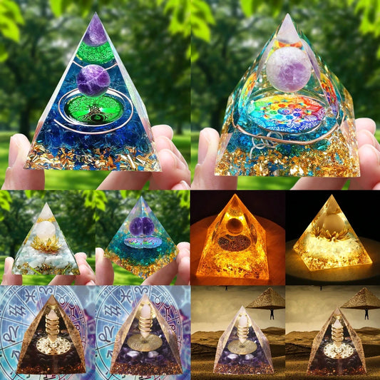 Crystal Stone Orgone Pyramid Energy Generator