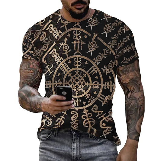 Viking Tattoo 3D Printed Men’s T-Shirt