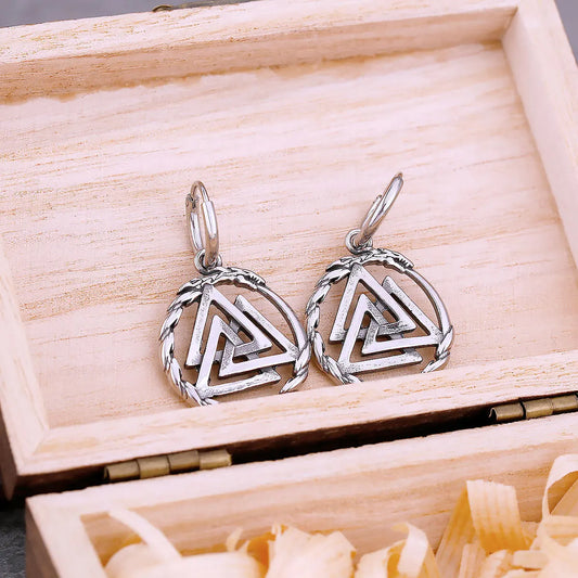 Vikings Ouroboros Dragon Drop Earrings for Men