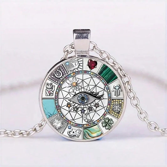 Egypt Eye of Horus Glass Pendant Necklace