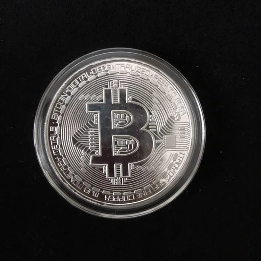 Gold Plated Bitcoin Coin – Physical BTC Collectible Art Coin