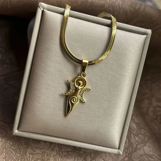 Witch Triple Moon Goddess Hecate Necklace