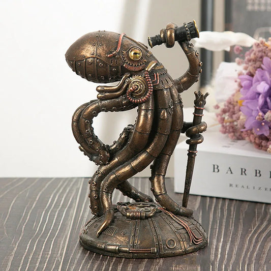 Vilead Steampunk Seabed Hiker Octopus Statue