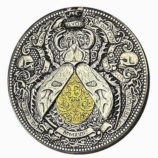 Gold Scarab Egypt Moving Mechanism Coin