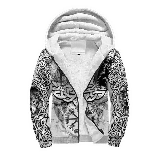 Mjolnir Odin Raven Wolf Tattoo 3D Printed Hoodie
