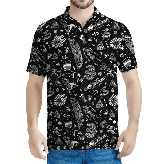 Ancient Egypt Pattern Polo Shirt