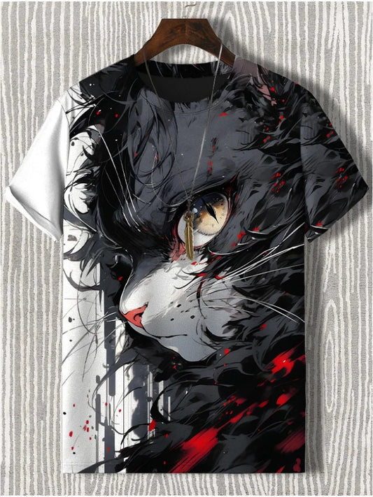 Samurai Cat 3D Printed T-Shirt
