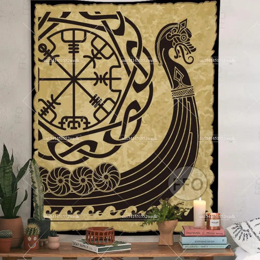 Ancient Viking Tapestry Wall Hanging