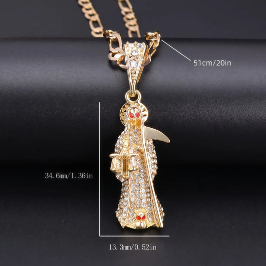 Stylish Santa Muerte Pendant Necklace