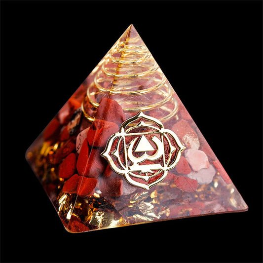 Natural Stone Orgonite Pyramid