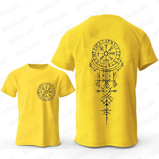 Viking Runic Compass Graphic T-Shirts