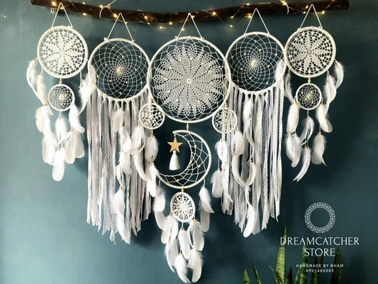 5pcs/set Boho Macrame Dream Catchers