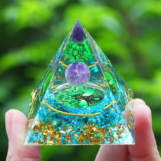 1pc Crystal Stone Orgone Pyramid Energy Generator