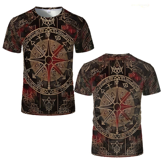 Viking Tattoo 3D Printed Men’s T-Shirt